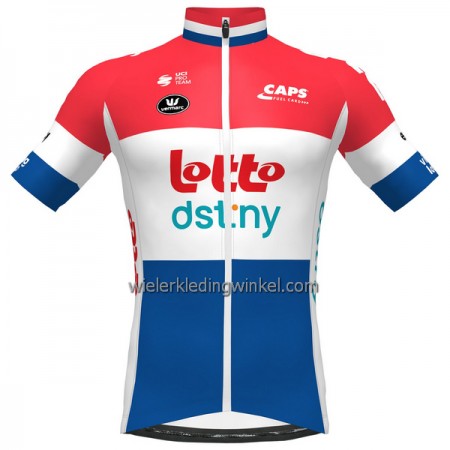 Wielershirt 2023 Lotto Dstny Nederlands Kampioenschap Rood Blauw Wit